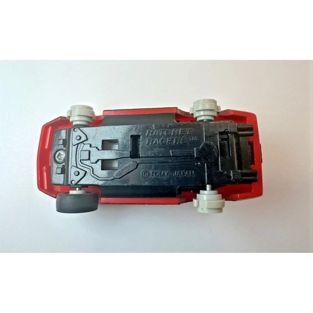 Vintage Tomy Ratchet Racers Corvette C4 Red Die Cast Car Japan T24 Rare